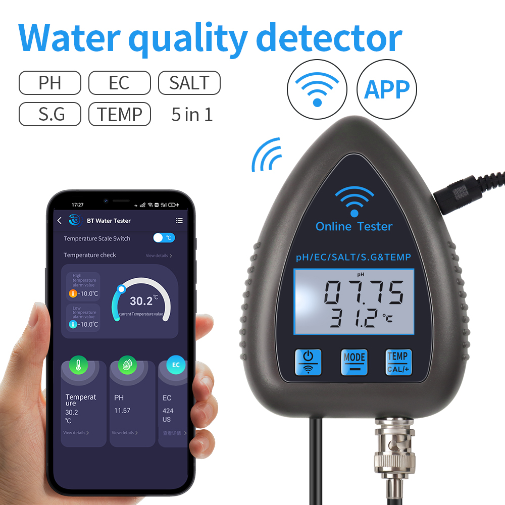 Tuya WiFi 5 in 1 su kalitesi m - Marine Aquarium Water Analyzer incelemesi ve fiyatı